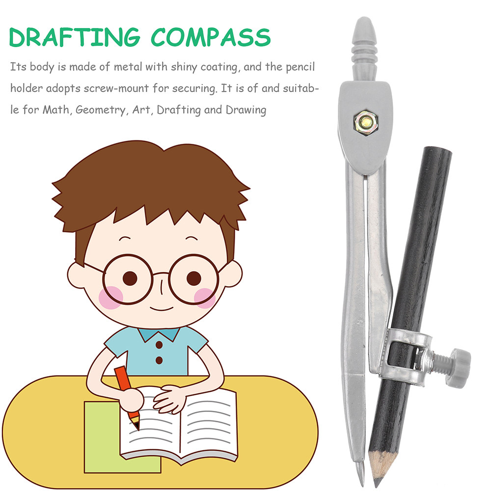 5 Buah Set Kompas Gambar denga - Math Geometry Set With Compass ulasan dan harga