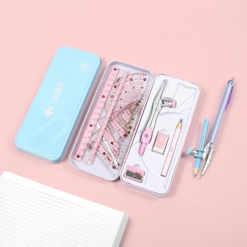 8 buah/set Alat Tulis Geometri - Math Geometry Set With Compass ulasan dan harga