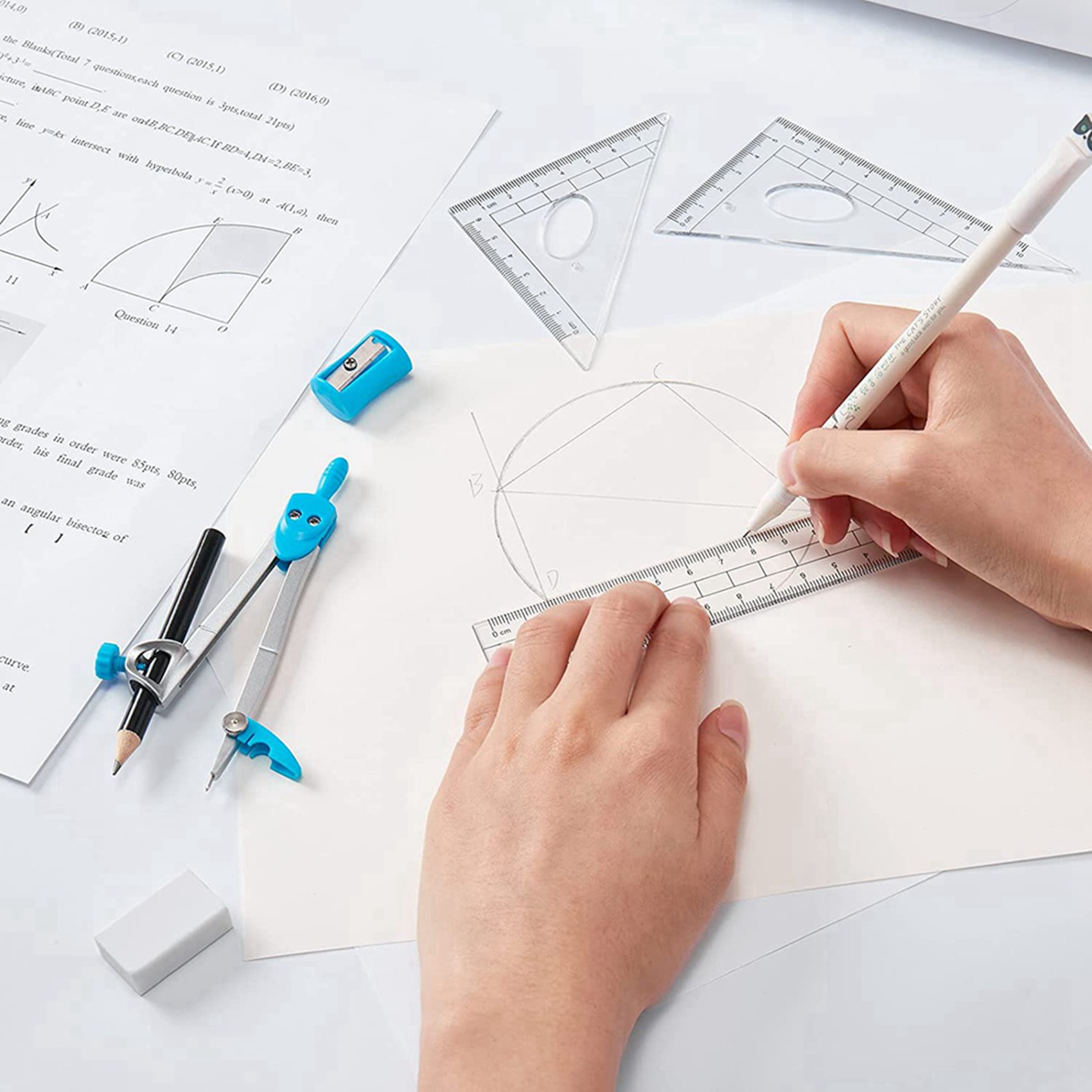 Set Alat Geometri Berkualitas  - Math Geometry Set With Compass ulasan dan harga