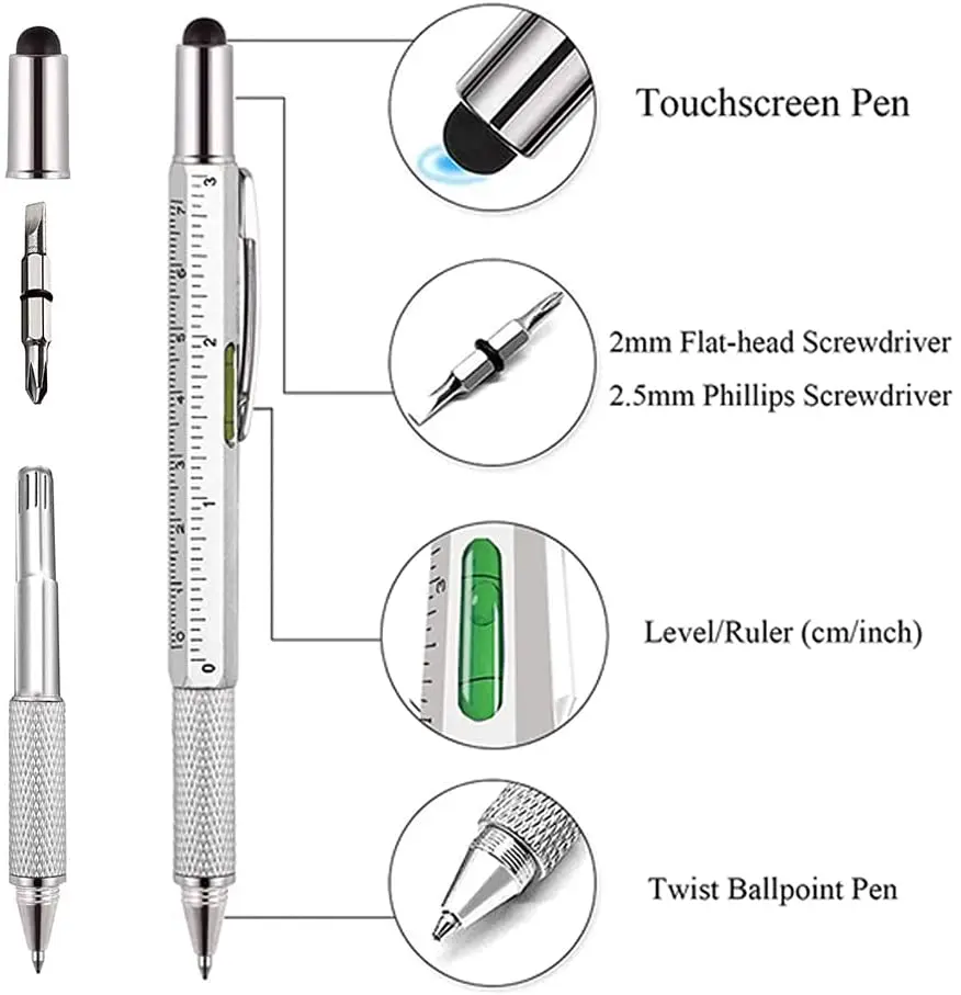 Pena Multifungsi 7-in-1 dengan - Writing Tools ulasan dan harga